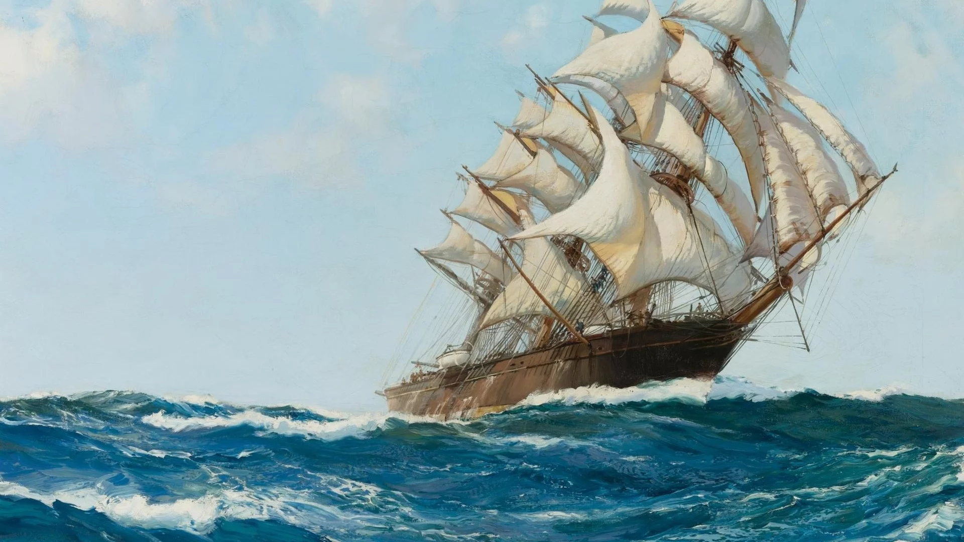 парусник, клипер, clipper, montague dawson
