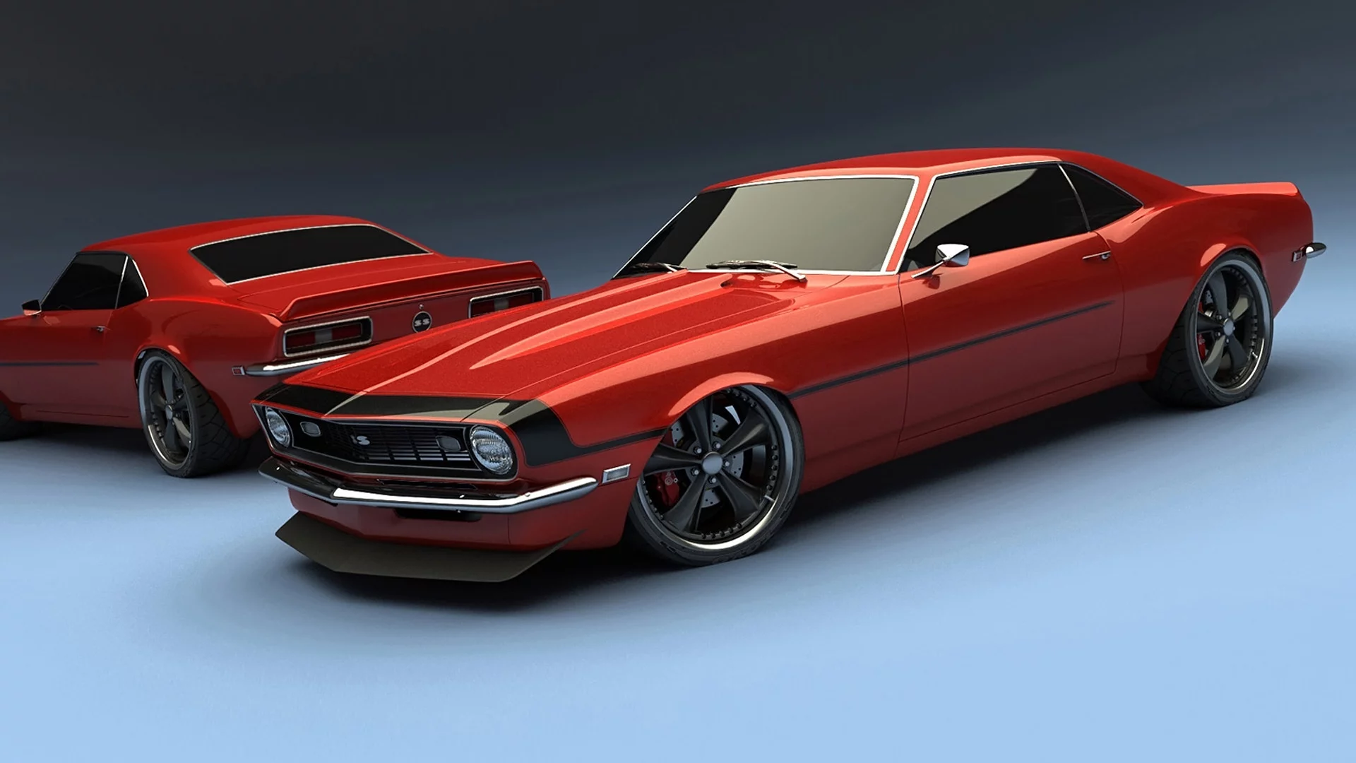 musclecar, tuning, ss, red