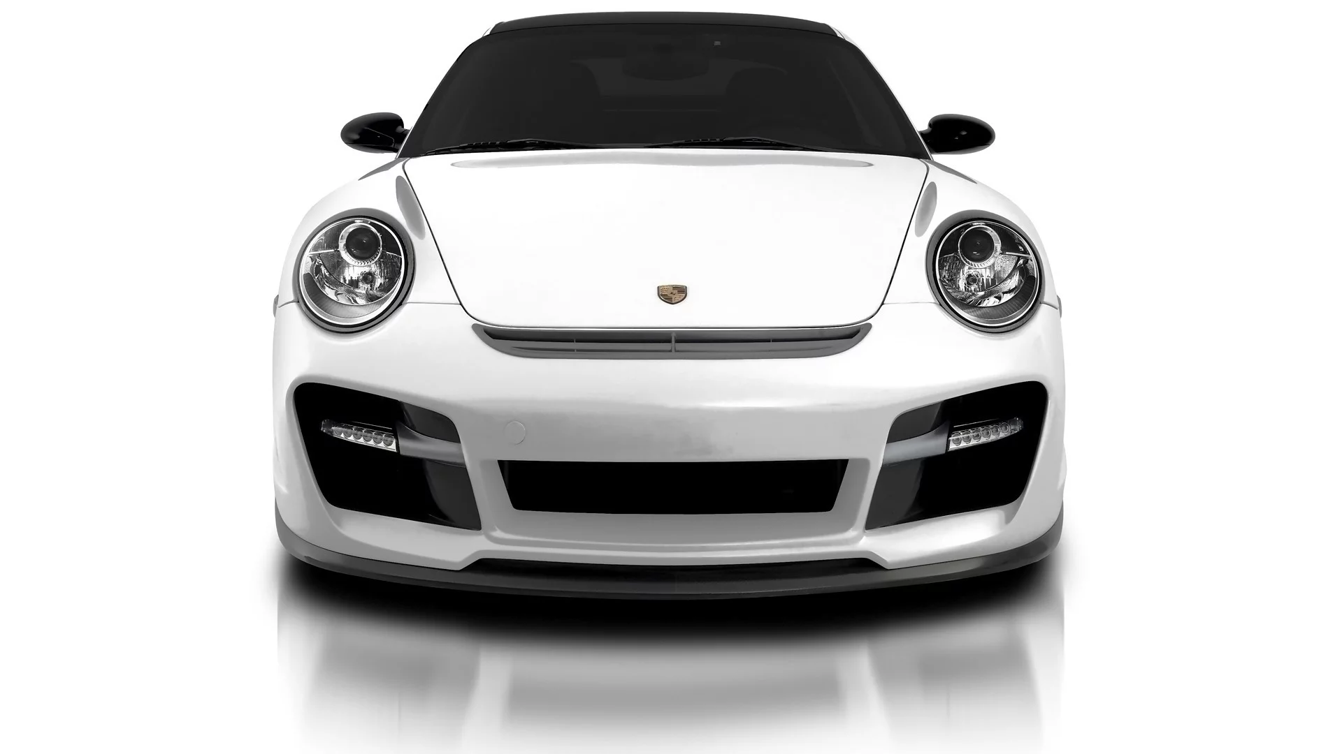 белый, turbo, 911, porsche