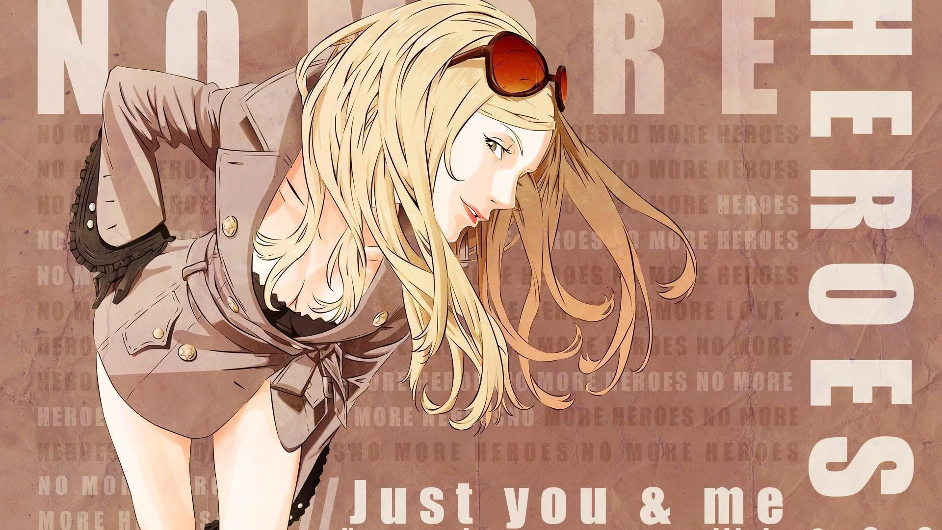 очки, блондинка, длинные волосы, no more heroes, sylvia christel, девушка