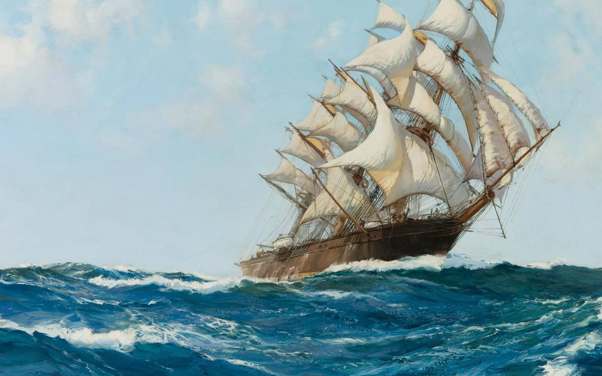 парусник, клипер, clipper, montague dawson