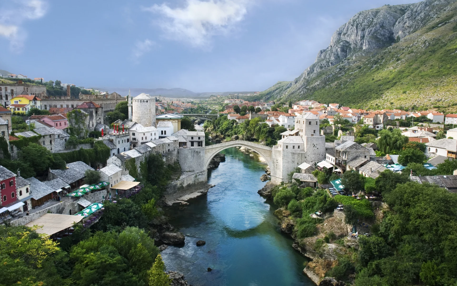 mostar, река, мост, мостар