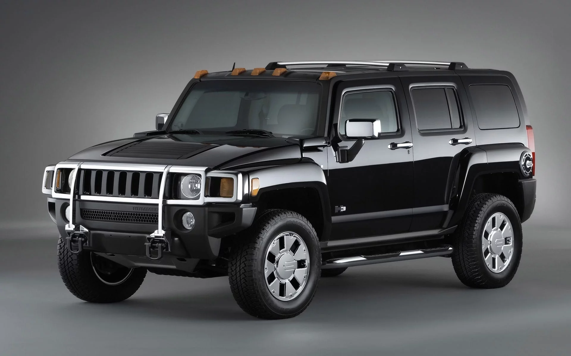 hummer, h3, black, передняя часть