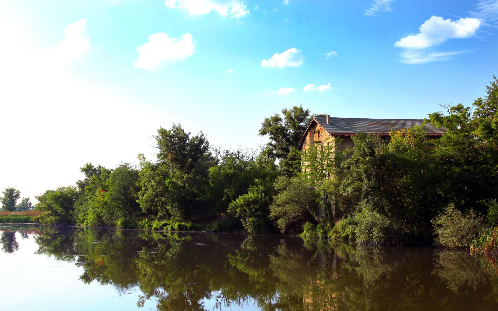 дом, река, the river, вода