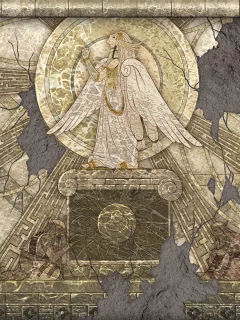 картина, ys, растения, фреска, девушка, the ark of napishtim