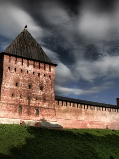 город, великий новгород, кремль, башня, россия, башня кокуй, wallpaper, древний город, детинец, родина, обои, древний город