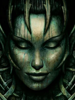камень, spellforce, узор, эльф, 2, лицо