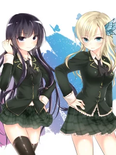 девушки, школьная форма, взгляд, boku wa tomodachi ga sukunai