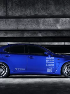 тюнинг, парковка, lexus, лексус, is-f, синий
