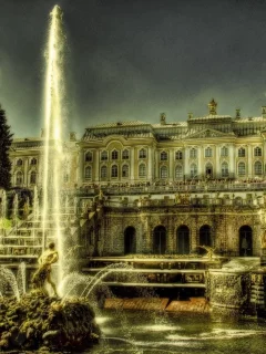 свет, красиво, петергоф, пейзаж
