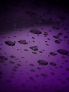 капли, вода, фиолетовый, макро, фон