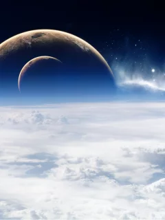звезды, облака, планеты, clouds