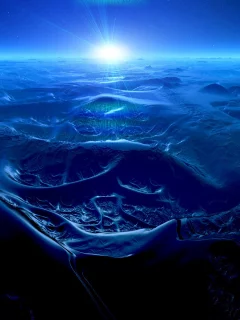 планета, пластика, ocean of mountains, солнце