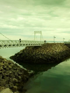 мосты, камни, люди, обои, небо, пейзажи, вода