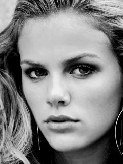 черно-белый, портрет, brooklyn decker, лицо, блондинка, модель