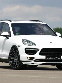 car, деревья, speedart, sky, 3072x2048, trees, porsche cayenne, машина, небо, tuning