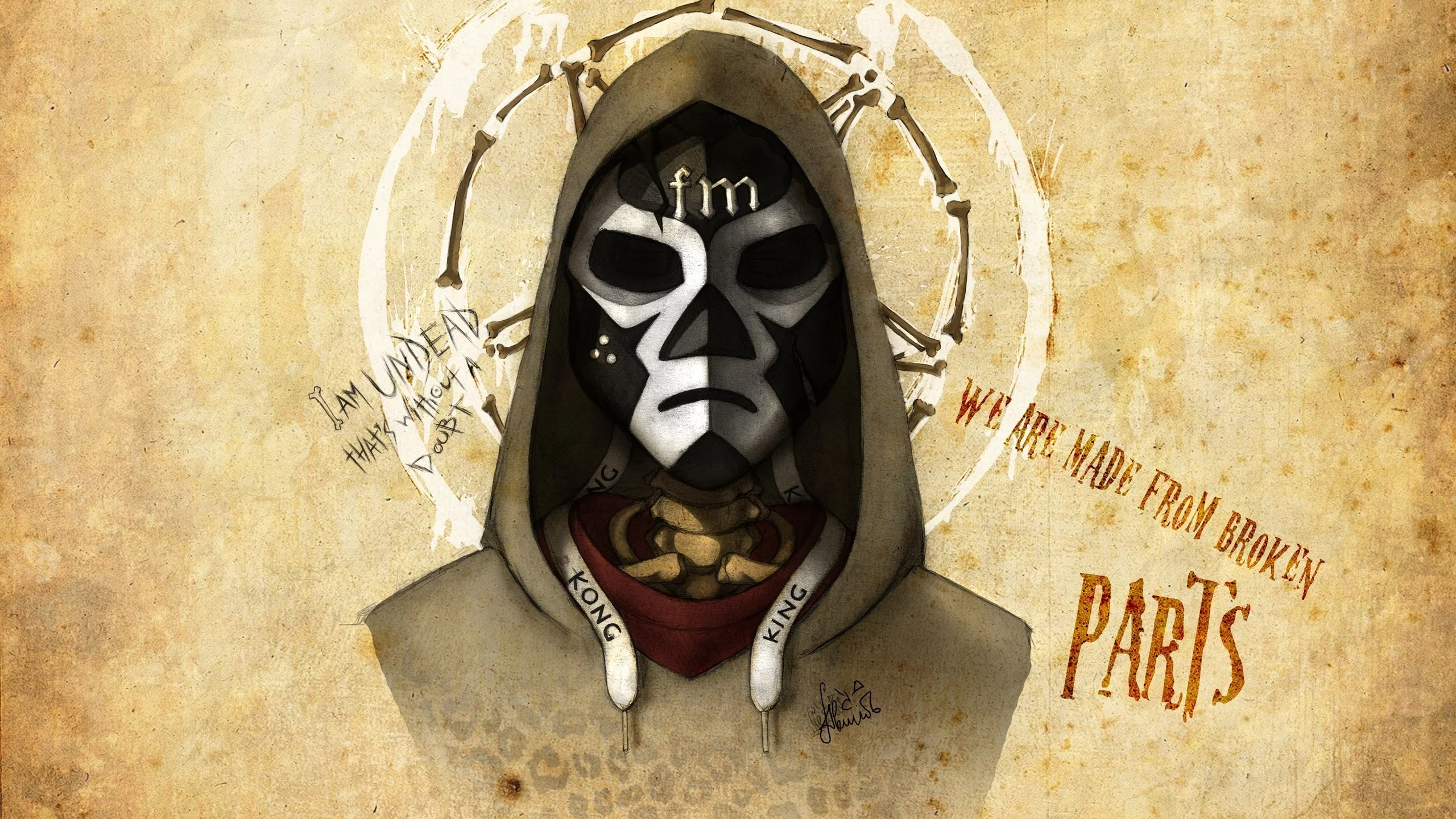 hollywood undead, маска, notes from the underground, funny man
