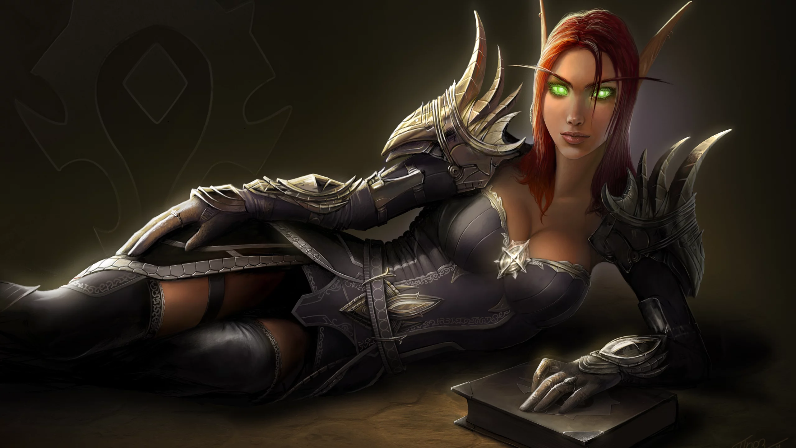 доспехи, эльф, глаза, blood elf, книга