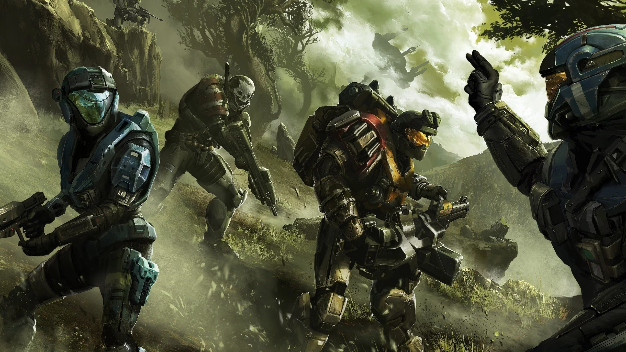 жест, солдаты, halo, spartan, рич, хало, оружие, reach, команда, спартанцы, коммандир