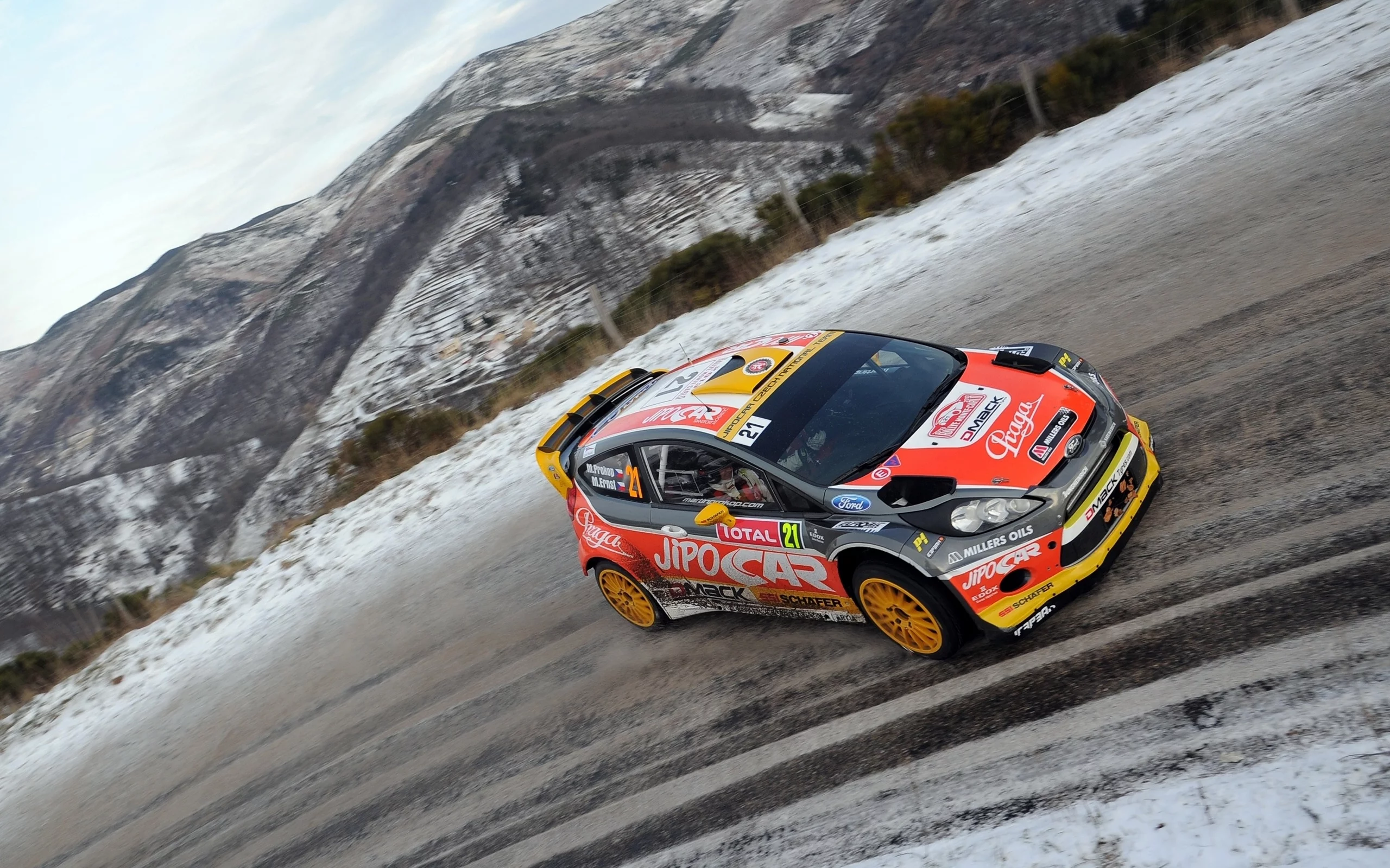 monte-carlo, fiesta, 21, rally, гонка, передок, дорога, wrc, ford