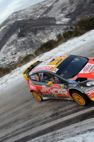 monte-carlo, fiesta, 21, rally, гонка, передок, дорога, wrc, ford