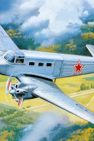 арт, самолет, самолет, советский, транспортный, як-8