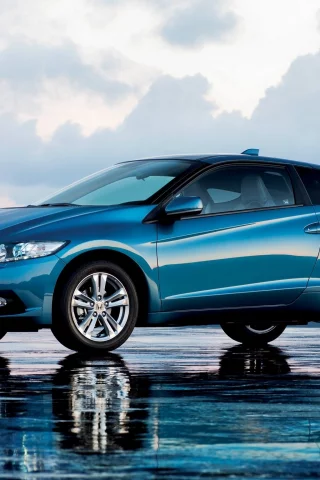 honda, отражение, небо, хонда, cr-z
