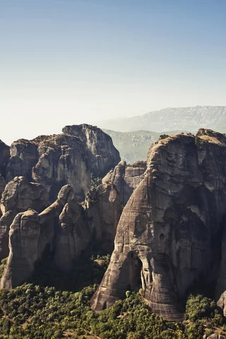 камни, meteora, скалы