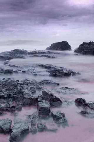 морской пейзаж, скалы, камни, море