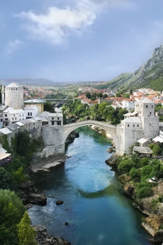 mostar, река, мост, мостар