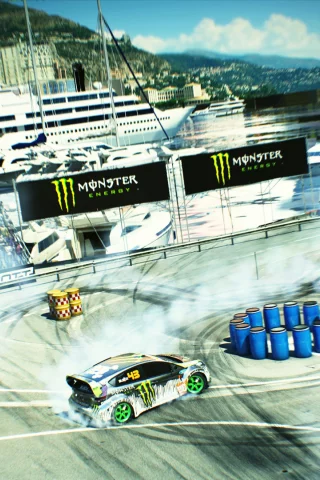 ford, monster energy, монте-карло, gymkhana, игра, game, dirt 3, стадион
