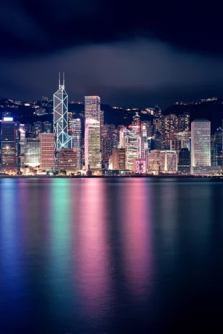 hong kong, высотки, город
