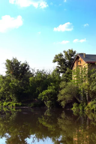 дом, река, the river, вода