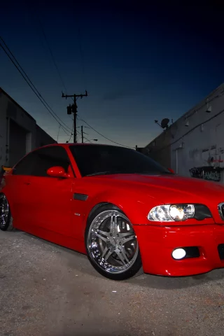 bmw, e46, red, tuning, m3