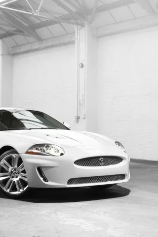jaguar, белый, купе