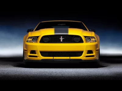ford, mustang, полоса, boss 302, желтый