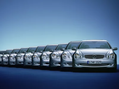 линейка, mercedes, серии, серия, машины, авто обои, машины, ряд, мерседесы, тачки, синий фон