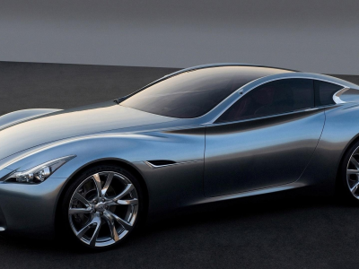 infiniti, серебристая, машина, concept car