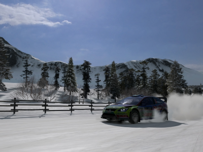 гонка, горы, ford focus, gt5, снег