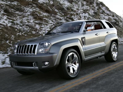 горы, white, дорога, jeep, небо