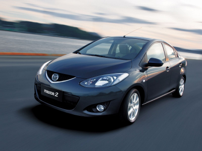 небо, mazda 2, дорога, скорость, мгновение