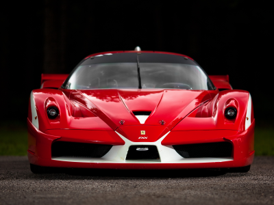 фары, fxx, красная, ferrari, спорткар, передний вид