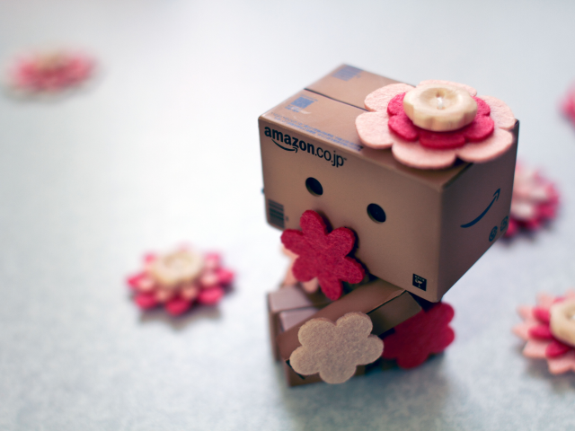 цветы, коробок, danbo, пуговицы, коробка, amazon