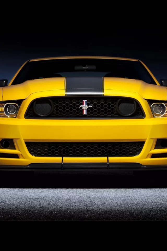 ford, mustang, полоса, boss 302, желтый