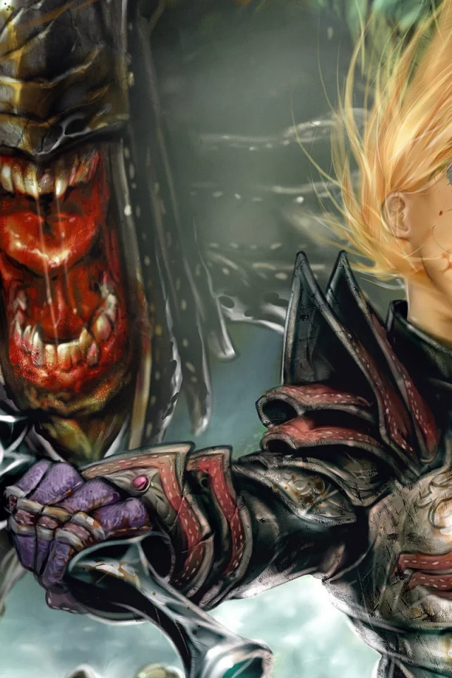 меч, глаза, монстр, оружие, арт, divinity 2, девушка, ярость, доспех, татуировка, кровь