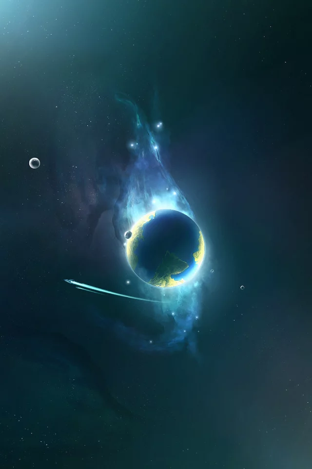 шлейф, планета, spaceship, спутники