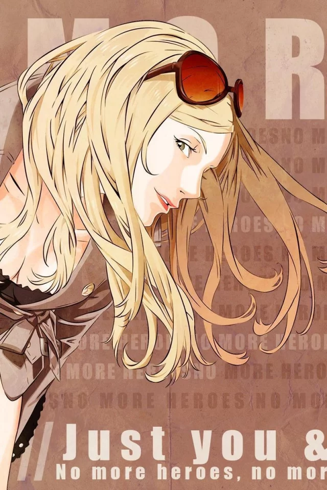 очки, блондинка, длинные волосы, no more heroes, sylvia christel, девушка