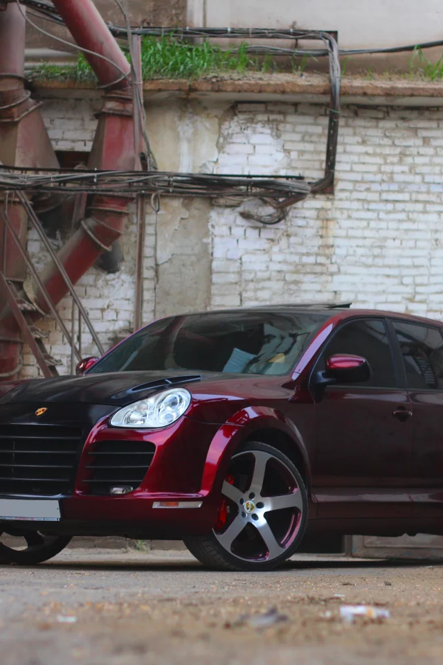 red, big, porsche