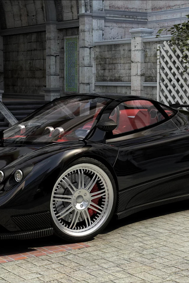 pagani, piazza, 3d рендринг