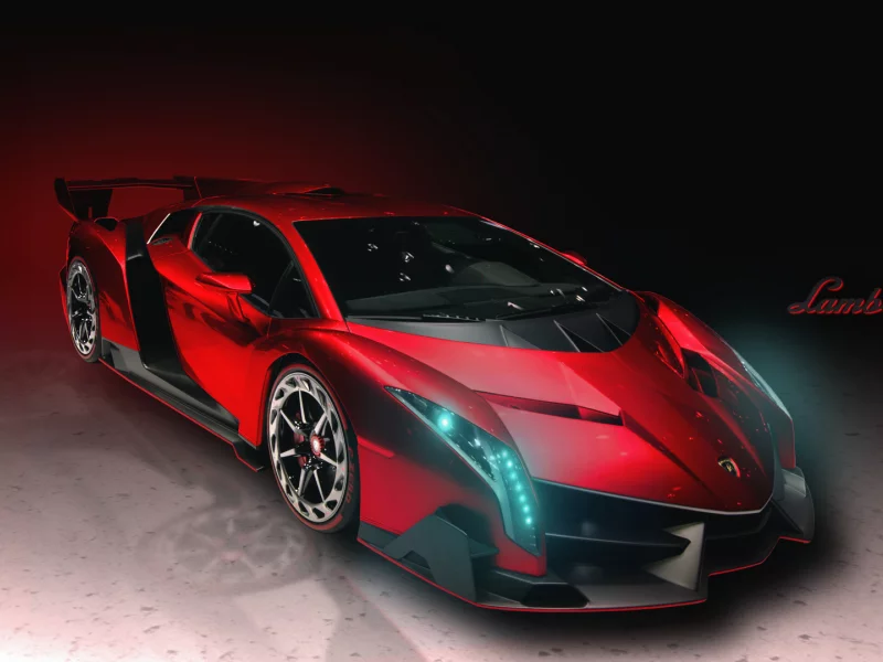 ламборгини, lamborghini, фары, автомобиль, передок, veneno